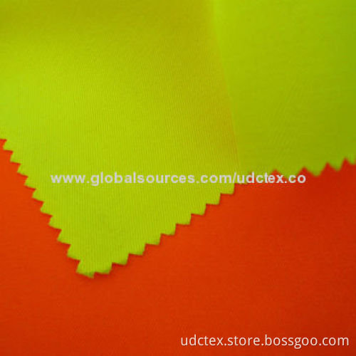 Poly-cotton Interwoven High-visibility Fluorescent Fabric, Used for Highway/Cleaner Workwear